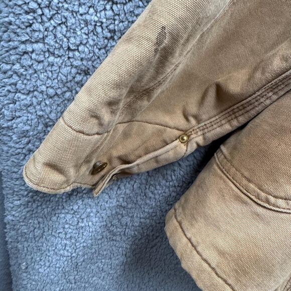 VINTAGE Carhartt Jacket‎ 44 Large 90s Chore Barn Coat Blanket Lined USA Raiders - Picture 12 of 16